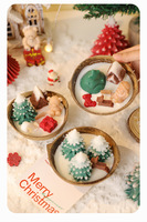 Bougie en forme d'animal dans un bol en coquille de noix de coco, faite à la main, pour arbre de Noël, vente en gros, coffret cadeau festif, ambiance de vacances