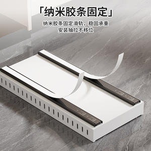 Organizador de cajones extraíble para cocina, de acero al carbono, ajustable, para almacenamiento de utensilios de cocina, para interior de gabinete, estilo minimalista. - Product Image 4