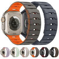 Correa Magnética de Silicona Upro para Apple Watch Ultra 2/Series 10 9 8 7 SE, Correa Deportiva de Doble Color, 49mm 45mm 44mm 41mm 40mm