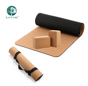 Tapis de yoga LEECORK en liège organique et TPE antidérapant, avec logo personnalisé, 183*61cm, écologique, en caoutchouc TAN-5005b - Product Image 5