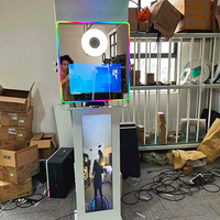 Photomaton à miroir pliant Photomaton à selfie interactif à écran tactile Machine 2025 Dernière tendance Photomaton à miroir