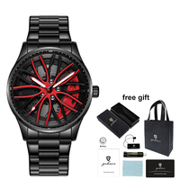 Montre-bracelet de luxe Gohuos 8901 pour homme, nouveau design inspiré des jantes de voiture, étanche, à quartz, avec boîte et sac