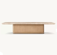 Table basse rectangulaire RH OEM en chêne américain, luxe, pour salon moderne, villa, hôtel, marbre, mobile, décorative
