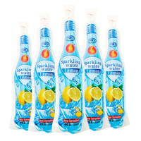 Pochette d'injection personnalisée en forme de bouteille pour l'emballage de boissons gazeuses aux fruits, sac thermoscellable résistant à l'humidité