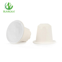 SUMKOKA Capsules de café biodégradables en bagasse de canne à sucre, personnalisables et vides, pour une infusion écologique
