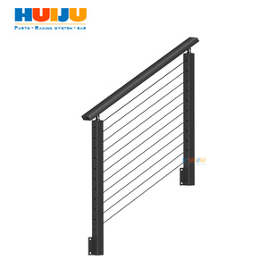 מעקה מתכת קלאסי של HJ Interior למדרגות/מעקה כבלים מנירוסטה משומש - מחיר - Product Image 1