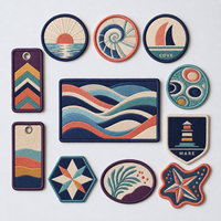 Porte-clés en tissu brodé long et coloré, personnalisable avec nom, œillet métallique et anneau fendu pour bagages, sacs de voyage et souvenirs