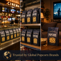 Sachet de Popcorn Personnalisé à Scellage Arrière avec Fenêtre, en PET/PE Multi-Couches, Anti-Fuite, Scellage Robuste, Vente Directe Usine, Faible MOQ