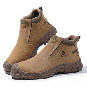 Scarpe Antinfortunistiche per Saldatura Elettrica, Antiurto, Antiperforazione, Antiscintilla, Resistenti all'Usura, con Punta in Acciaio e Fibbia in Feltro - Product Image 5