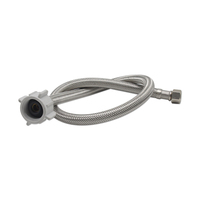 Tuyau de raccordement flexible en acier inoxydable tressé avec joint en plastique durable pour l'alimentation en eau de la plomberie