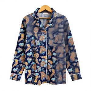 Conjunto de Pijama de Manga Larga con Estampado Floral para Hombre, 100% Algodón Satinado, Ropa de Dormir Informal para Primavera, Patrón Tejido, Regalo para Ella - Product Image 2