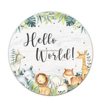 Panneau d'annonce de naissance pour bébé, disques de signes d'importance 'Bonjour le Monde', cadeaux de grossesse et de baby shower, accessoires photo pour nouveau-né