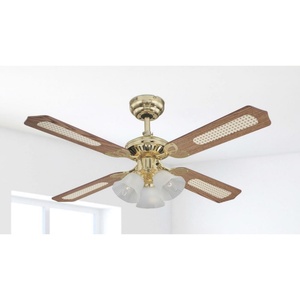 Ventilateur de plafond LED décoratif à pales en bois, 5 vitesses, pour marché africain, très demandé - Product Image 1