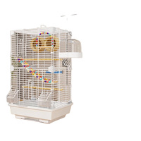 Grande cage à oiseaux en acrylique de type villa, pour perroquets, calopsittes, paons, cordonneaux, et oiseaux à sourcils