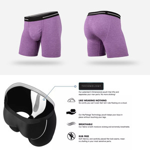 <strong>Best</strong> Manufacturer'<strong>s</strong> <strong>Men's</strong> <strong>Boxers</strong> with 3D Technology Custom Logo Breathable Ball <strong>Pouch</strong> Xxx Size Knitted <strong>Mens</strong> Underwear - Product Image 1