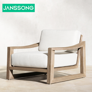 Juego de muebles de exterior de formas clásicas de diseño romano Sofá de madera de teca sostenible de primera calidad moderno - Product Image 3