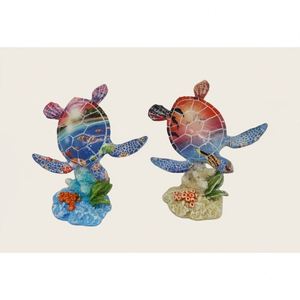 Ornement de tortue de mer en résine artisanale de forme personnalisée, peint à la main, pour la décoration de la maison et du bureau, cadeau pour réfrigérateur - Product Image 3