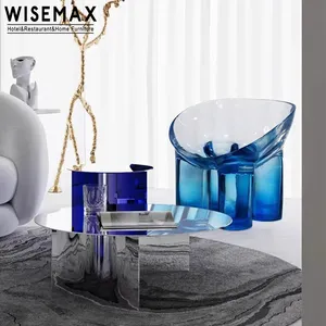 WISEMAX 가구 고품질 코끼리 다리 현대 레저 의자 거실 가구 다채로운 아크릴 의자 아파트