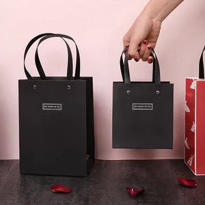 Luxe Zwarte Ambachtelijke Papieren Zak Op Maat Gemaakte Logo Fabrikant Luxe Zwart Cadeau Winkelen Kartonnen Verpakking Voor Theebier Op Maat - Product Image 5