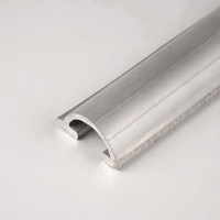 Perfil de Aluminio Semicircular Serie 6000, Última Tecnología T6, Extruido, Anodizado, para Corte, Doblado y Soldadura para Vitrinas