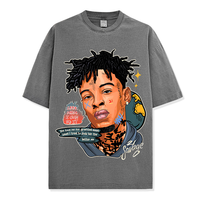 T-shirt unisexe à col rond et manches courtes en coton respirant imprimé, coupe ample, style streetwear, confortable pour le quotidien, anti-humidité