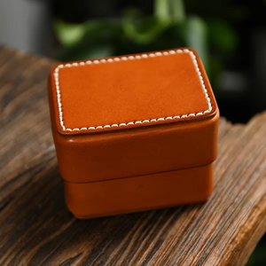 Bandeja Organizadora de Cuero Genuino Cosida a Mano, de Grano Completo, de Piel de Vacuno Curtida Vegetal Premium, Organizador de Escritorio, Recipiente Multiusos de Cuero Auténtico - Product Image 2