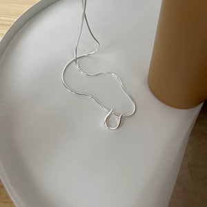 Collar de Cadena de Serpiente con Hebilla en Forma de U Geométrica, Plata de Ley 925, Cadena para Clavícula para Mujer, Uso Diario - Product Image 4