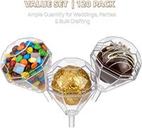 Cajas para Bombones, Porta Bombones Transparentes con Forma de Diamante, Porta Ramos de Bombones, Envoltorios para Dulces, para Bodas y San Valentín