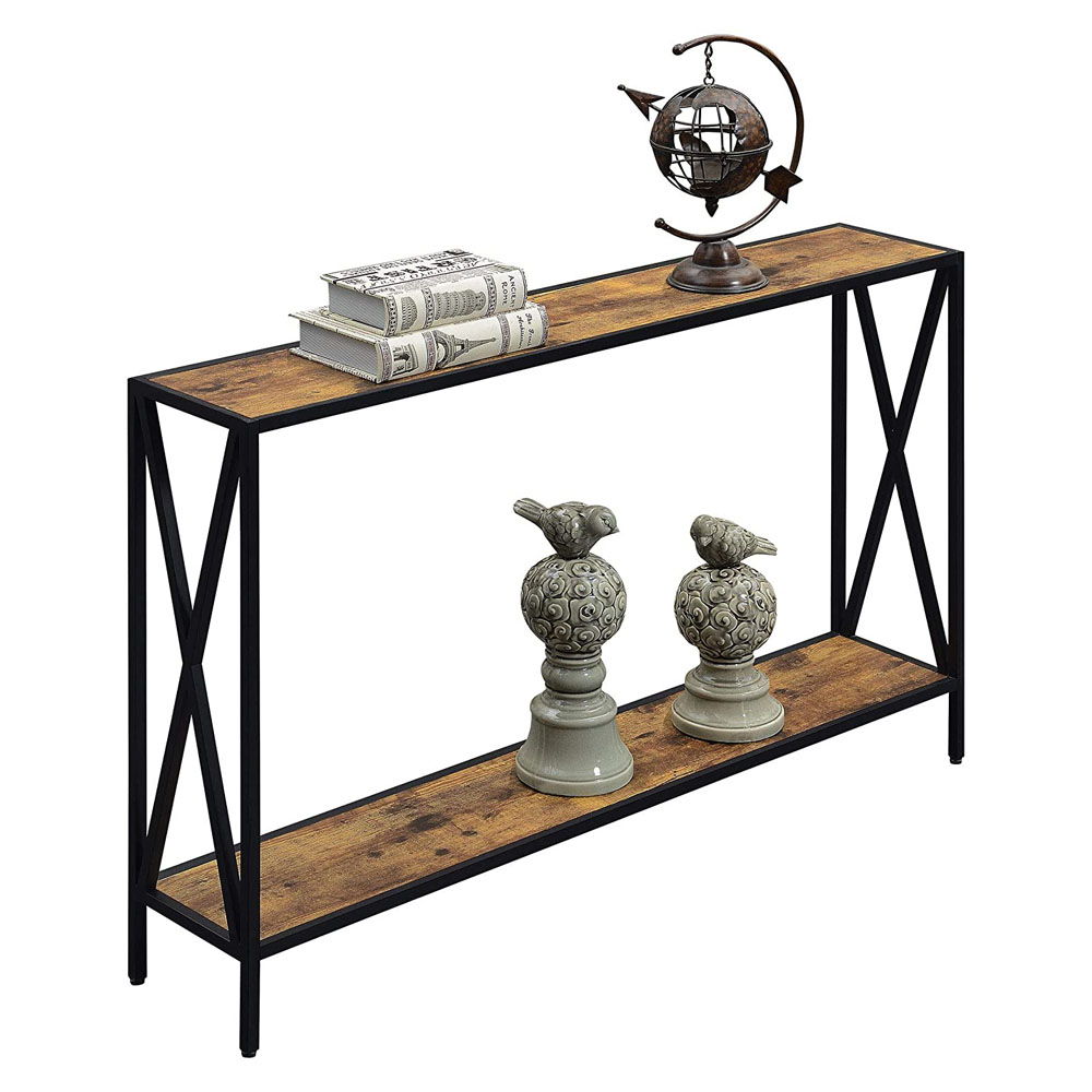 Недорогой промышленный фермерский консольный стол, тонкий стол с металлическими ножками