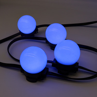 Luces LED de Cadena de Navidad para Exteriores, Resistentes al Agua IP65, con Bombillas de Píxeles de Cobre RGB a Todo Color de 50 mm, 12 V CC