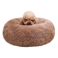 Coussin pour animaux de compagnie, lit pour chien en forme de beignet, doux et moelleux, lavable, canapé apaisant, camas para perros, grand lit pour animaux de compagnie de luxe personnalisé pour chiens et chats