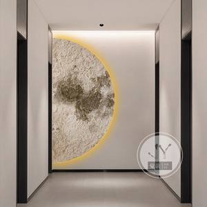 Quadro LED Moderno di Lusso a Mezzaluna per Decorazione d'Ingresso - Product Image 5