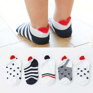5 Paires/<span class=keywords><strong>lot</strong></span> 0-2Y Mignon Belle Court Bébé <span class=keywords><strong>Chaussettes</strong></span> Coeur Rouge pour Les Filles Coton Maille Mignon Nouveau-Né Garçon Enfant En Bas Âge Chaussette Blanche - Product Image 2