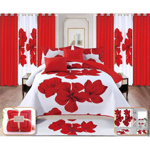 Parure <span class=keywords><strong>de</strong></span> lit <span class=keywords><strong>de</strong></span> luxe vintage motif tournesol 14 pièces avec jupe <span class=keywords><strong>de</strong></span> lit et <span class=keywords><strong>rideaux</strong></span> assortis – Prix usine, vente en gros - Product Image 3