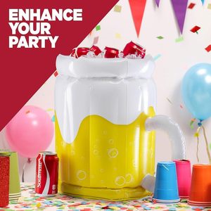 Vaso Enfriador de Cerveza Inflable de 17.5 Pulgadas, Enfriador Flotante para Cerveza, Cubo de Hielo Portátil para Exteriores, Enfriador de Cerveza para Fiestas en la Playa y la <span class=keywords><strong>Piscina</strong></span> - Product Image 4