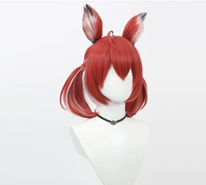 Accesorio de Disfraz de Halloween, Peluca de Cosplay de VTuber Karubi <span class=keywords><strong>Akami</strong></span> con Orejas, IDOL-018 - Product Image 5