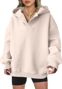 เสื้อสเวตเชิ้ตผู้หญิงคอวีทรงโอเวอร์ไซส์ ผ้าฟลีซ แขนยาว สไตล์พูลโอเวอร์ เสื้อผ้าแฟชั่นฤดูใบไม้ร่วงปี 2025 ชุดฮู้ดดี้สั่งทำพิเศษสำหรับผู้หญิง - Product Image 5