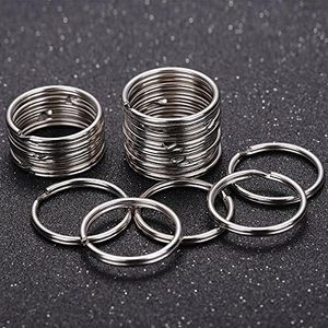 Custom Logo Stainless Steel Split <b>Keyring</b> Wholesale Metal Keychain Ring for Promotional Gifts - Product Image 5