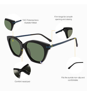 2025 plus récent irrégulière pleine jante lunettes de soleil Premium ombre métal Temple Logo personnalisé luxe polarisé gris vert % UV - Product Image 6