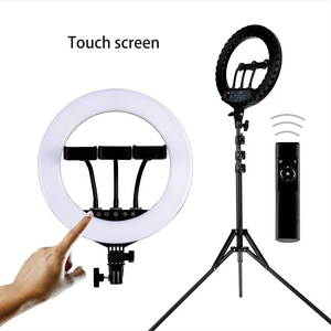 Hq14s Lumière de remplissage contrôlée par écran tactile de 14 pouces, lumière annulaire réglable, diode électroluminescente pour selfie mobile, bague de <span class=keywords><strong>photographe</strong></span> - Product Image 5