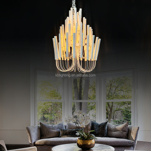 Lustres en bois massif de salon personnalisés Plafond blanc Grands lustres en bois de style nordique - Product Image 4
