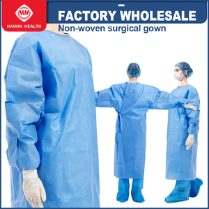 Robe d'opération épaisse certifiée CE AAMI grade IV combinaison d'isolement médical combinaison de laboratoire chimique jetable vente en gros d'usine - Product Image 2