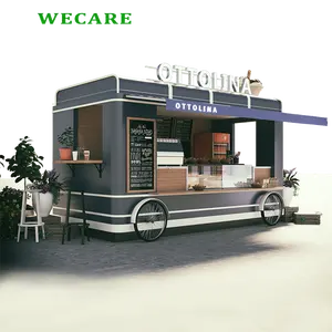 WECARE Multifunktion ales mobiles Restaurant im Freien Saftbar Kaffee Food Trailer Voll ausgestatteter Street Coffee Shop Fast Food Kiosk