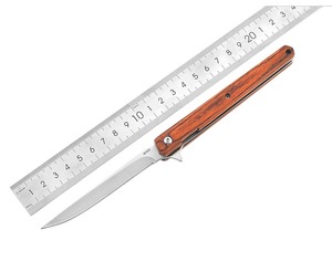 Pronto per la spedizione Pakkawood Wenge manico cuscinetto a sfera perno di apertura Flipper apertura fodera coltello tascabile per il trasporto di tutti i giorni - Product Image 6