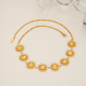 AW NUEVO BOHO APILABLE SUN MINIMALISMO URBANO COLLAR COLGANTE Dazan HOT 18K Chapado en oro libre de deslustre JOYERÍA de acero inoxidable - Product Image 3