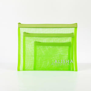 חדש מותאם אישית רשת רוכסן תיק קוסמטי שונה צבע לחיי היומיום - Product Image 4