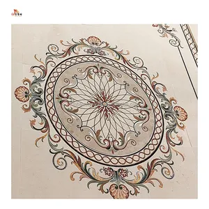 natural marble waterjet medallion pattern for villa house decoration floor tile inlay mosaic