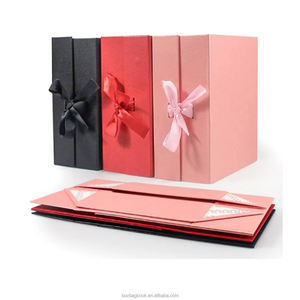 Grande boîte en papier pliante personnalisée pour le rangement des chaussures Boîte portable à <span class=keywords><strong>prix</strong></span> raisonnable Boîte cadeau pliante en papier kraft bleu haut bas - Product Image 3