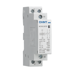 คอนแทคเตอร์ <span class=keywords><strong>CHINT</strong></span> IEC/EN 61095 NCH8 แบบโมดูลาร์ สูงสุด 20A 25A <span class=keywords><strong>40A</strong></span> 63A 230V 400V AC50/60Hz AC-1-7a-7b 20-63A - Product Image 1