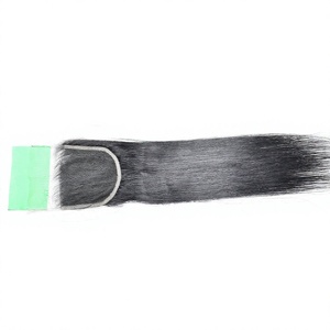 Venta al por mayor de cabello humano sin procesar natural virgen cutícula alineada cabello humano indio barato 5*5 HD cierre recto cabello humano - Product Image 6